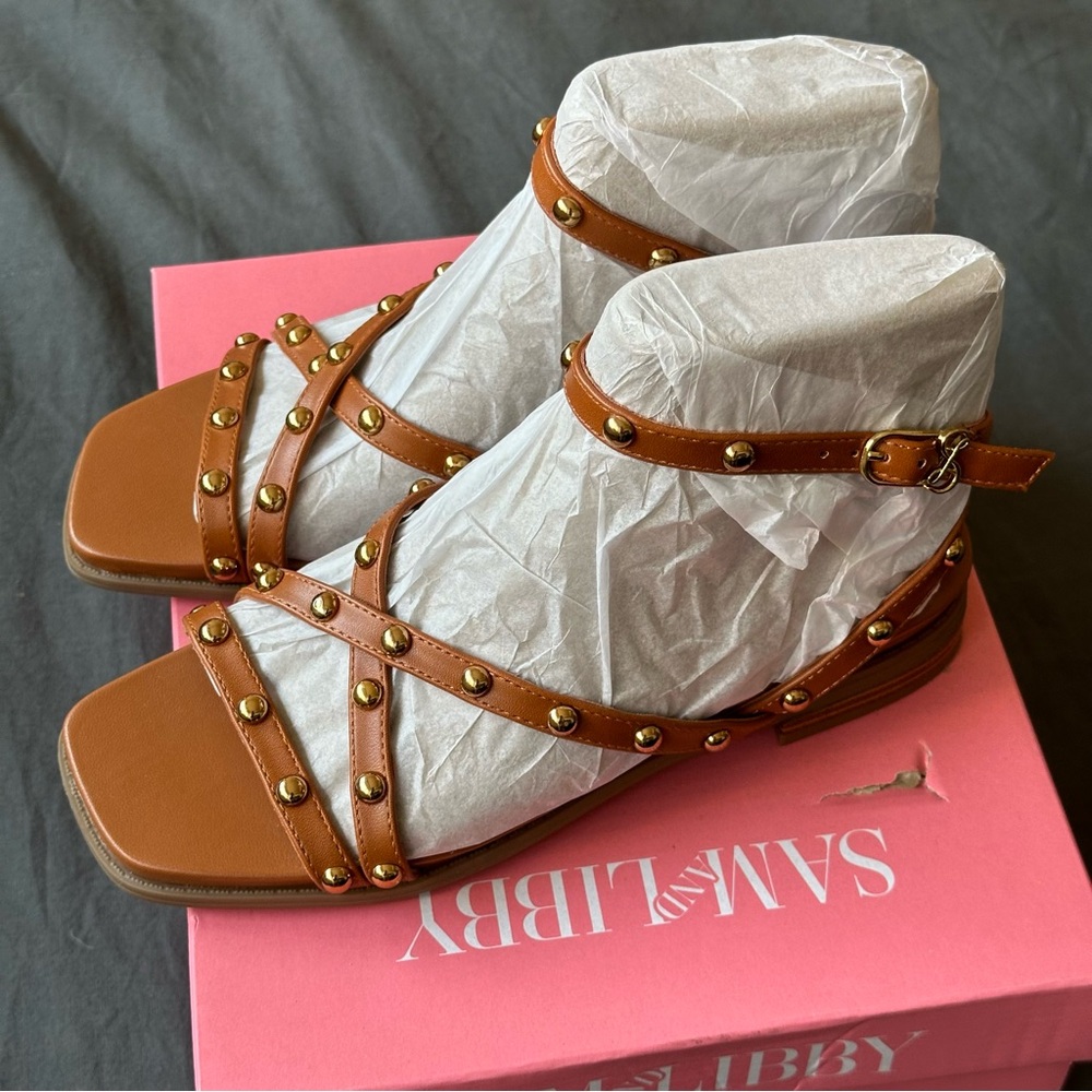 BNIB Sam & Libby Brandi Strappy Sandal 🧡 size 6 - Picture 4 of 14